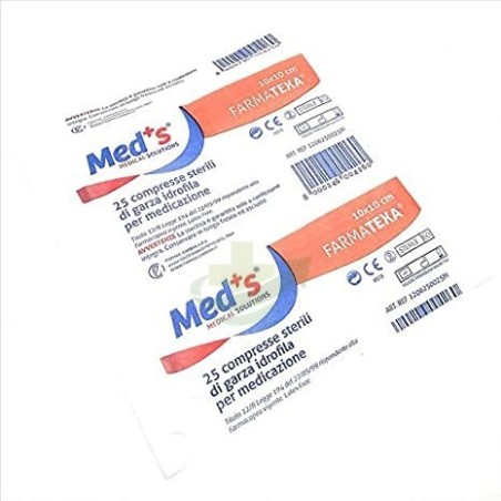 Farmac-zabban Garza Compressa Meds Tessuto Non Tessuto Peel Open 10x10cm 16 Pezzi