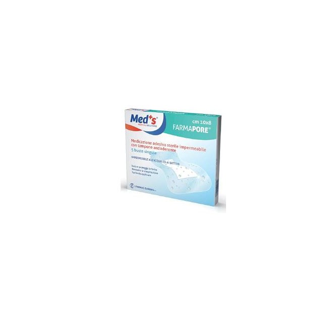 Farmac-zabban Medicazione Meds Pore Adesiva Impermeabile 10x8cm 5 Pezzi Farmac-zabban Medicazione Meds Pore Adesiva Impermeabile 10x8cm 5 Pezzi