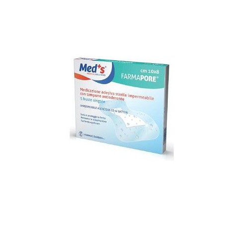 Farmac-zabban Medicazione Meds Pore Adesiva Impermeabile 10x8cm 5 Pezzi Farmac-zabban Medicazione Meds Pore Adesiva Impermeabile 10x8cm 5 Pezzi