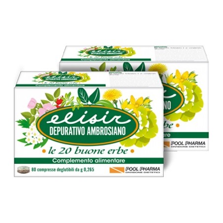 Pool Pharma Elisir Depurativo Ambrosiano 20 Compresse 5,3 G Pool Pharma Elisir Depurativo Ambrosiano 20 Compresse 5,3 G