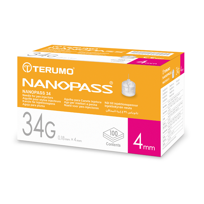 Terumo Ago Per Penna Da Insulina Nanopass 34 Gauge Lunghezza 4 Mm 100 Pezzi Terumo Ago Per Penna Da Insulina Nanopass 34 Gauge Lunghezza 4 Mm 100 Pezzi