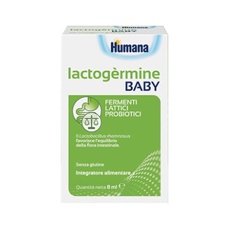 Humana Lactogermine Baby Gocce Flacone Da 7,5 G Con Tappo Serbatoioe Contagocce Humana Lactogermine Baby Gocce Flacone Da 7,5 G Con Tappo Serbatoioe Contagocce