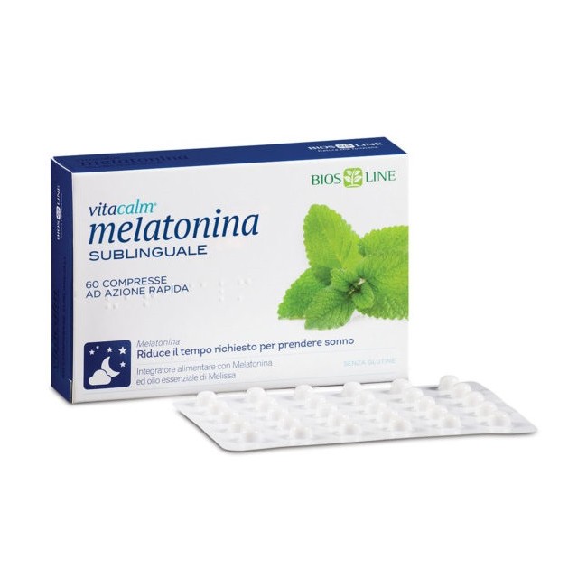 Bios Line Vitacalm Melatonina Sublinguale 60 Compresse 1 Mg
