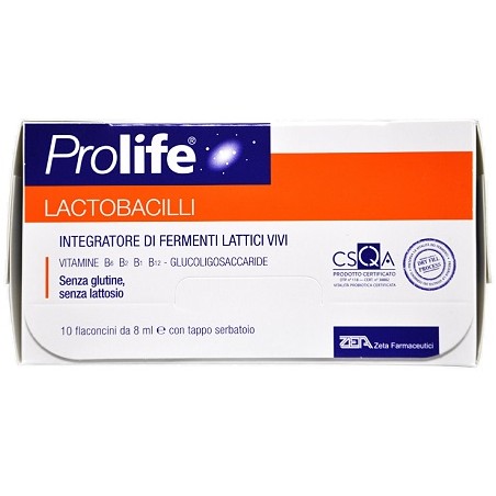 Zeta Farmaceutici Prolife Lactobacilli 10 Flaconcini 8 Ml Zeta Farmaceutici Prolife Lactobacilli 10 Flaconcini 8 Ml