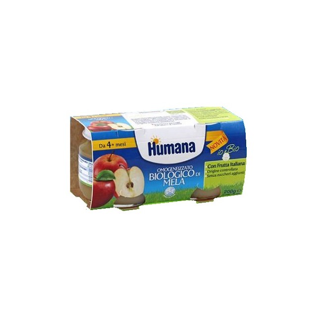 Humana Omogeneizzato Mela Bio 2 Vasetti 100g Humana Omogeneizzato Mela Bio 2 Vasetti 100g