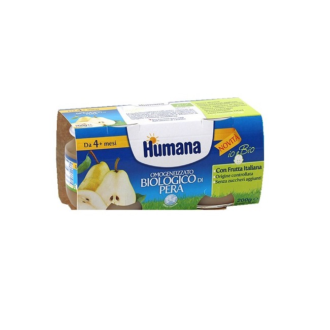 Humana Omogeneizzato Pera Bio 2 Vasetti 100 G Humana Omogeneizzato Pera Bio 2 Vasetti 100 G