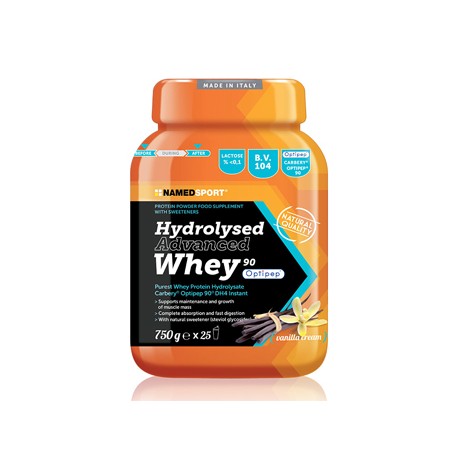 Named Hydrolysed Advanced Whey Vanilla Cream Barattolo Polvere Orale 750 G Named Hydrolysed Advanced Whey Vanilla Cream Barattolo Polvere Orale 750 G