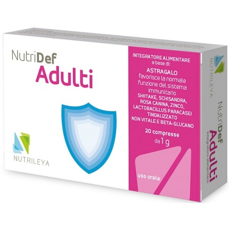 Nutrileya Nutridef Adulti 20 Compresse Nutrileya Nutridef Adulti 20 Compresse