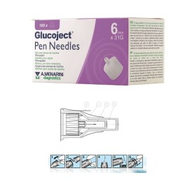 Menarini Ago Per Penna Da Insulina Glucoject Lunghezza 6 Mm Gauge 31 100 Pezzi