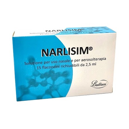 Laboratori Baldacci Narlisim Soluzione Per Uso Nasale E Aerosolterapia 15 Flaconcini Richiudibili Da 2,5 Ml L'uno Laboratori Baldacci Narlisim Soluzione Per Uso Nasale E Aerosolterapia 15 Flaconcini Richiudibili Da 2,5 Ml L'uno