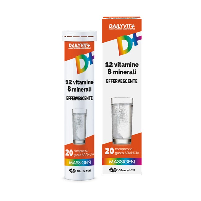 Marco Viti Dailyvit+ 12 Vitamine 8 Minerali Effervescente 20 Compresse Marco Viti Dailyvit+ 12 Vitamine 8 Minerali Effervescente 20 Compresse