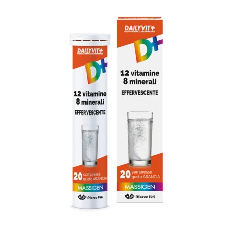 Marco Viti Dailyvit+ 12 Vitamine 8 Minerali Effervescente 20 Compresse Marco Viti Dailyvit+ 12 Vitamine 8 Minerali Effervescente 20 Compresse