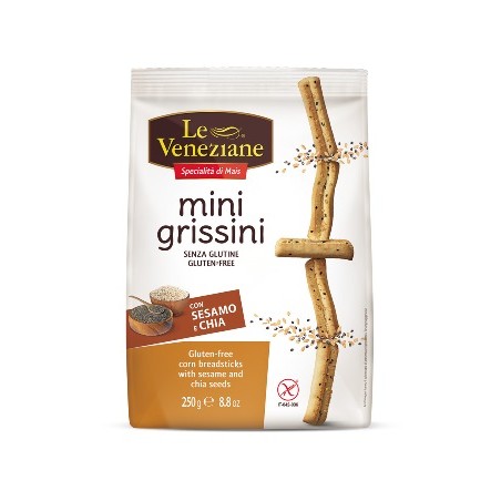 Molino Di Ferro Le Veneziane Mini Grissini Sesamo E Chia 250 G Molino Di Ferro Le Veneziane Mini Grissini Sesamo E Chia 250 G