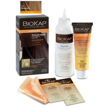 Bios Line Biokap Nutricolor 7,3 New Biondo Oro Tinta Tubo + Flacone Bios Line Biokap Nutricolor 7,3 New Biondo Oro Tinta Tubo + Flacone