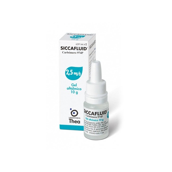 Siccafluid 2,5 mg/g gel oftalmico  2,5 mg/g gel oftalmico flacone da 10 mg
