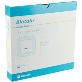 Coloplast Medicazione Biatain In Schiuma Di Poliuretano Con Idrocolloide E Bordo Adesivo 15x15 Cm 5 Pezzi
