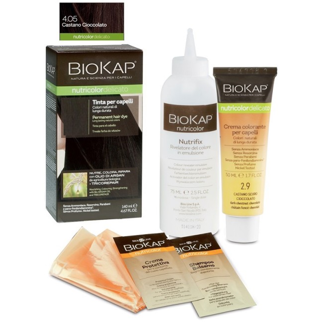 Bios Line Biokap Nutricolor Delicato 4,05 New Castano Cioccolato Tinta 140 Ml Bios Line Biokap Nutricolor Delicato 4,05 New Castano Cioccolato Tinta 140 Ml
