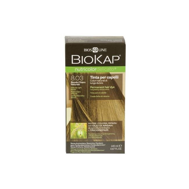 Bios Line Biokap Nutricolor Delicato 8,03 New Biondo Chiaro Naturale Tinta 140 Ml Bios Line Biokap Nutricolor Delicato 8,03 New Biondo Chiaro Naturale Tinta 140 Ml