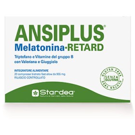 Ansiplus retard melatonina 20 compresse bistrato fast slow 955 mg