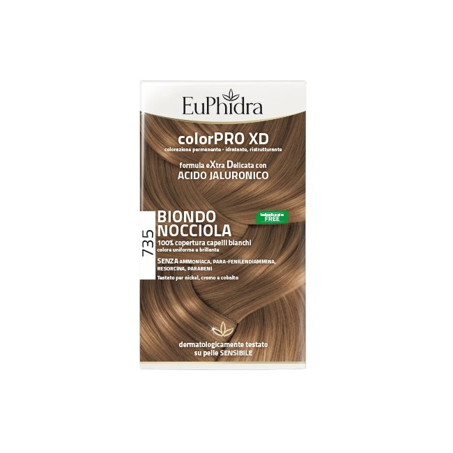 Zeta Farmaceutici Euphidra Colorpro Xd 735 Biondo Nocciola Gel Colorante Capelli In Flacone + Attivante + Balsamo + Guanti