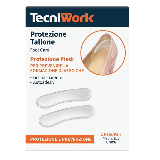 Tecniwork Protezione Invisibile Tallone Gel Trasparente 1 Paio Tecniwork Protezione Invisibile Tallone Gel Trasparente 1 Paio