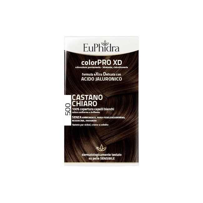 Zeta Farmaceutici Euphidra Colorpro Xd 500 Cast Chiaro Gel Colorante Capelli In Flacone + Attivante + Balsamo + Guanti