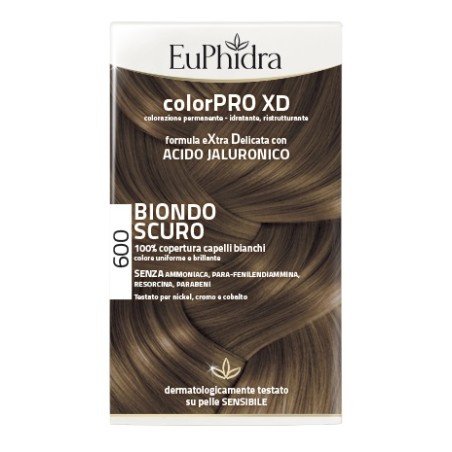Zeta Farmaceutici Euphidra Colorpro Xd 600 Biondo Scuro Gel Colorante Capelli In Flacone + Attivante + Balsamo + Guanti Zeta Farmaceutici Euphidra Colorpro Xd 600 Biondo Scuro Gel Colorante Capelli In Flacone + Attivante + Balsamo + Guanti