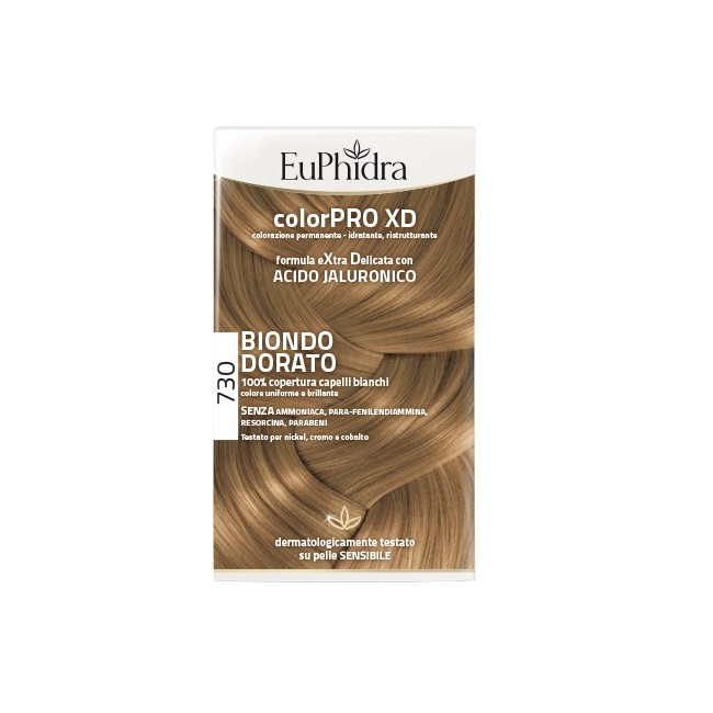 Zeta Farmaceutici Euphidra Colorpro Xd 730 Biondo Dorato Gel Colorante Capelli In Flacone + Attivante + Balsamo + Guanti