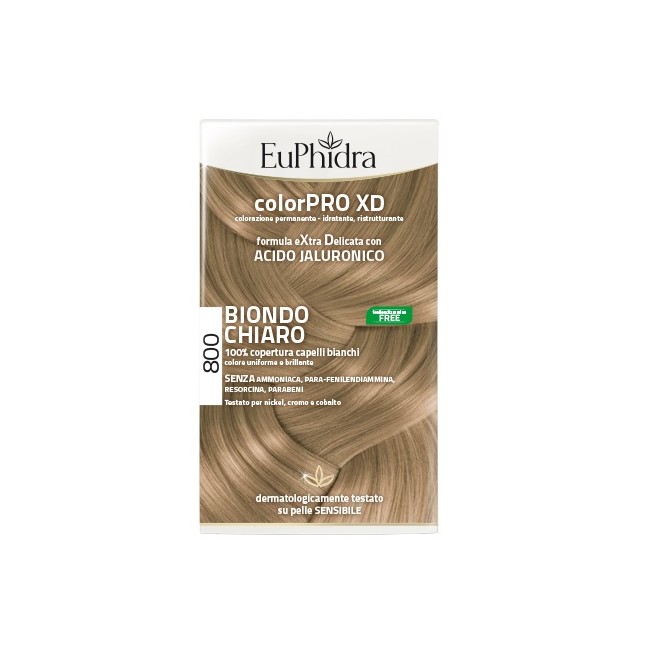 Zeta Farmaceutici Euphidra Colorpro Xd 800 Biondo Chiaro Gel Colorante Capelli In Flacone + Attivante + Balsamo + Guanti