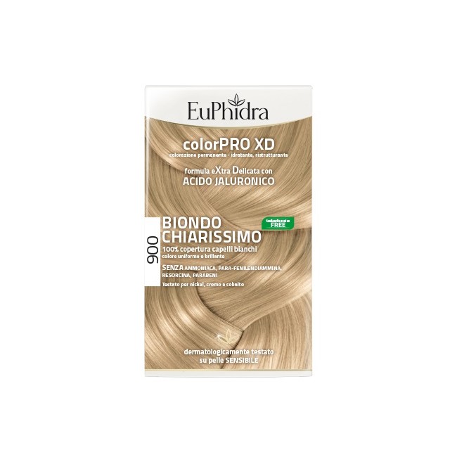 Zeta Farmaceutici Euphidra Colorpro Xd 900 Biondo Chiarissimo Gel Colorante Capelli In Flacone + Attivante + Balsamo + Guanti