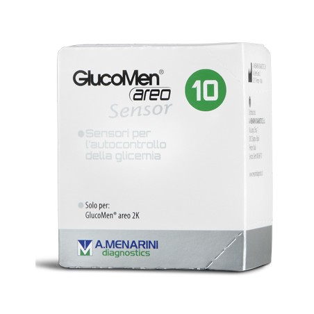 Menarini Strisce Glucomen Areo Sensor Per Analisi Del Glucosio 10 Pezzi Menarini Strisce Glucomen Areo Sensor Per Analisi Del Glucosio 10 Pezzi