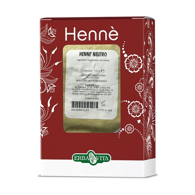 Erba Vita Henne Colorante Capelli Neutro 100 G