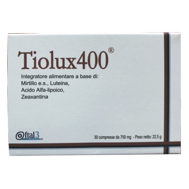 Oftal 3 Italia Tiolux 400 30 Compresse Oftal 3 Italia Tiolux 400 30 Compresse