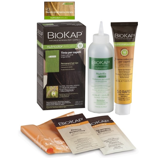 Bios Line Biokap Nutricolor Delicato Rapid Tinta 9,3 Biondo Chiarissmo Dorato 135 Ml Bios Line Biokap Nutricolor Delicato Rapid Tinta 9,3 Biondo Chiarissmo Dorato 135 Ml