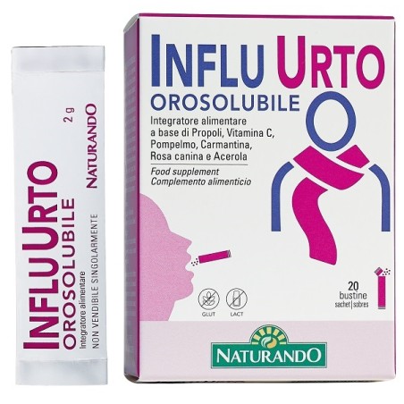 Naturando Influ Urto Orosolubile 20 Bustine Da 2 G Naturando Influ Urto Orosolubile 20 Bustine Da 2 G