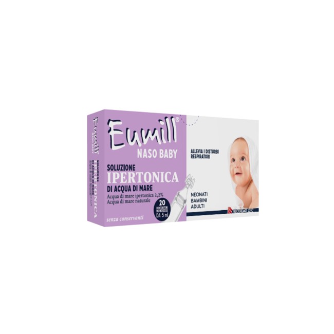 Recordati Eumill Naso Baby Soluzione Ipertonica 20 Contenitori Monodose 5 Ml