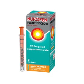 Nurofen Febbre e Dolore 200mg Gusto Arancia Senza Zucchero Flacone da 100 ml Con Siringa Dosatrice