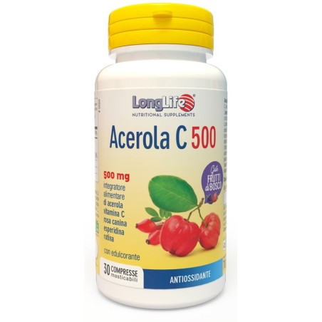 Longlife Acerola C500 Frutti Di Bosco 30 Compresse Longlife Acerola C500 Frutti Di Bosco 30 Compresse
