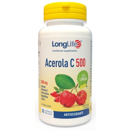 Longlife Acerola C500 Limone 30 Compresse Longlife Acerola C500 Limone 30 Compresse