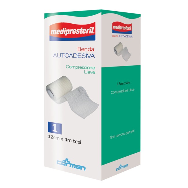 Corman Medipresteril Benda Autoadesiva 12x400 Cm 1 Pezzo Corman Medipresteril Benda Autoadesiva 12x400 Cm 1 Pezzo