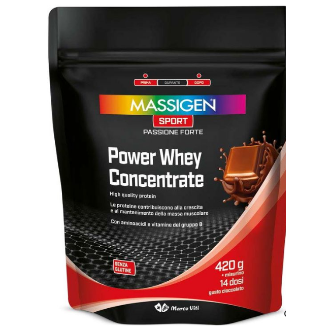 Marco Viti Massigen Sport Power Whey Concentrate Cioccolato 420 G Marco Viti Massigen Sport Power Whey Concentrate Cioccolato 420 G