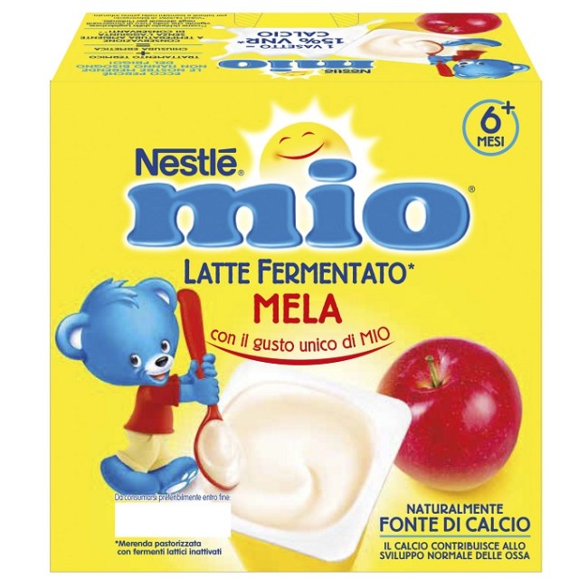 Nestlè Mio Merenda Latte Fermentato Mela 4 Pezzi Da 100 G Nestlè Mio Merenda Latte Fermentato Mela 4 Pezzi Da 100 G