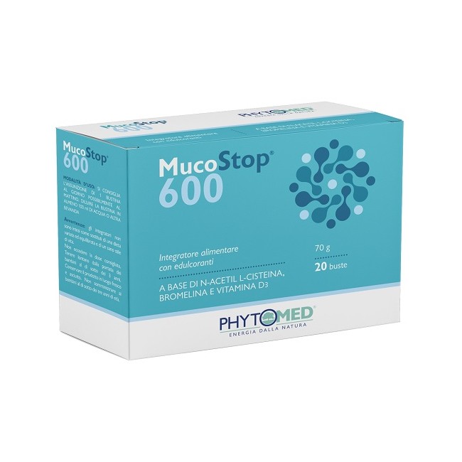 Phytomed Mucostop 600mg 20 Bustine Phytomed Mucostop 600mg 20 Bustine
