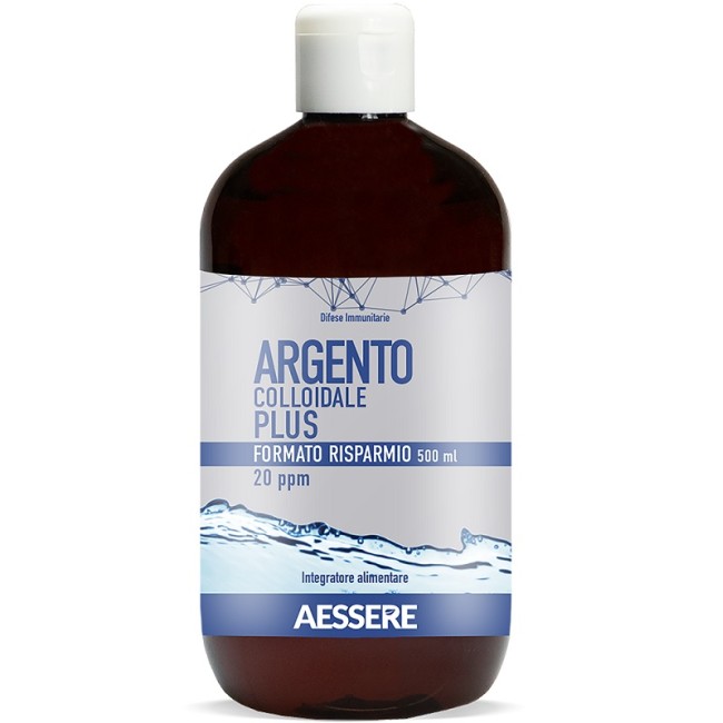 Aessere Argento Colloidale Plus 20ppm 500 Ml Formato Risparmio Aessere Argento Colloidale Plus 20ppm 500 Ml Formato Risparmio