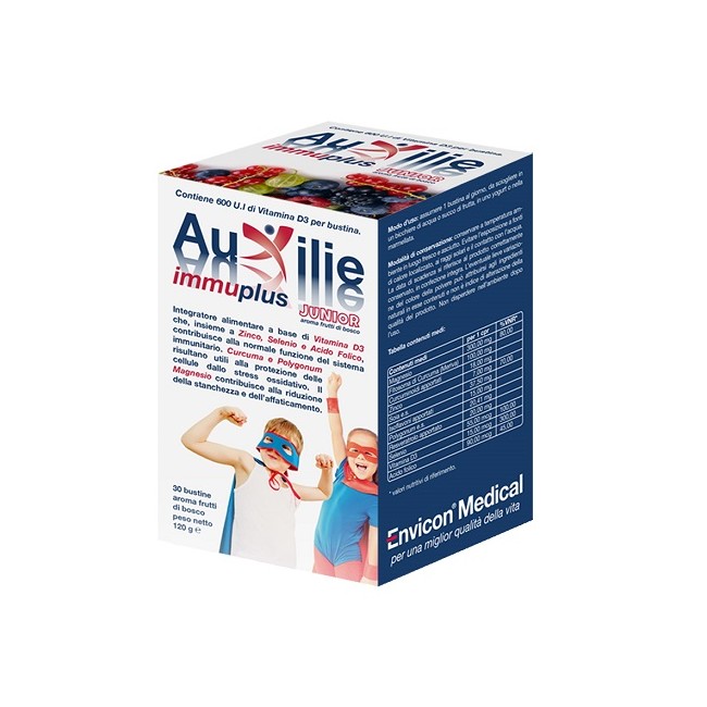 Envicon Medical Auxilie Immuplus Junior Solubile 30 Stick Pack