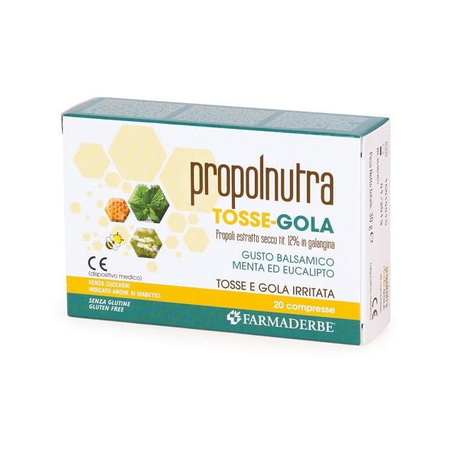 Farmaderbe Propolnutra Tosse Gola 20 Compresse Masticabili