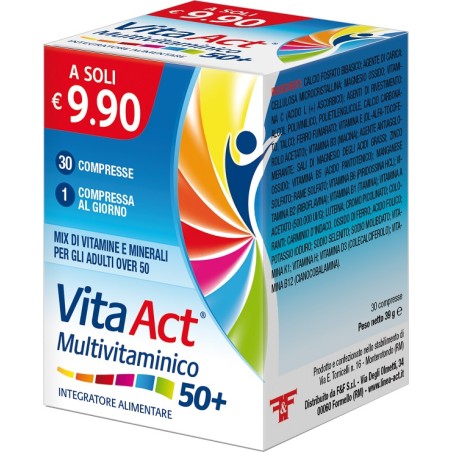 F&f Vita Act Multivitaminico 50+ 30 Compresse F&f Vita Act Multivitaminico 50+ 30 Compresse
