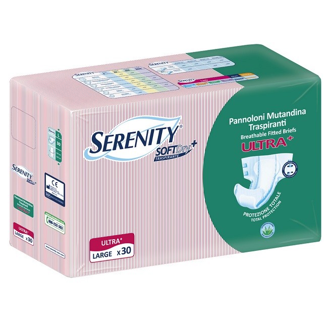 Pannolone A Mutandina Serenity Fitted Ultra + Aloe L 30 Pezzi Pannolone A Mutandina Serenity Fitted Ultra + Aloe L 30 Pezzi