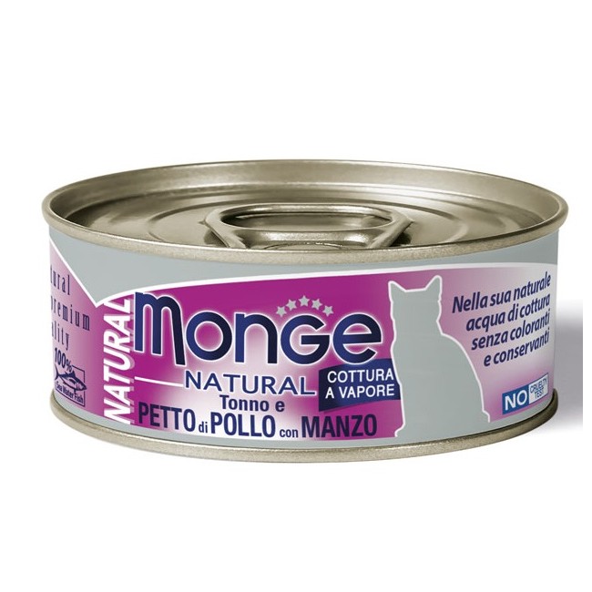 Monge & C. Monge Natural Quality Gatto Monge Natural Petto Di Pollo Con Manzo 80 G Monge & C. Monge Natural Quality Gatto Monge Natural Petto Di Pollo Con Manzo 80 G