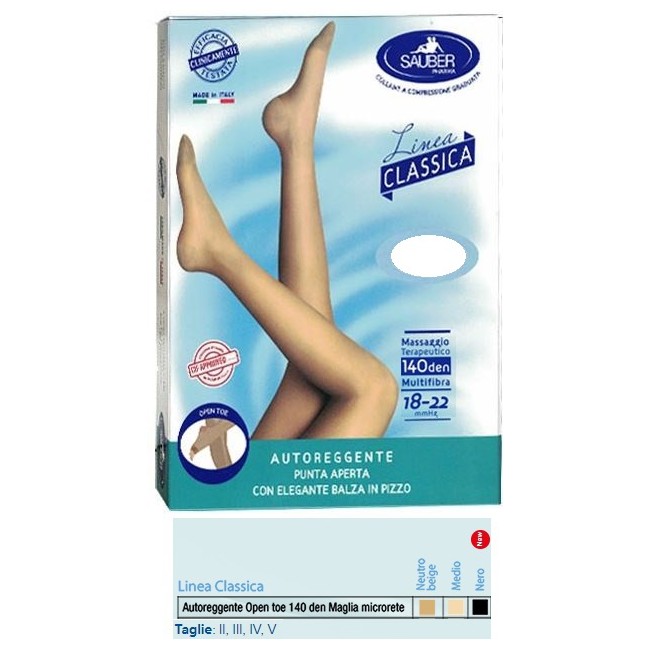 Desa Pharma Sauber Autoreggente Open Toe Maglia Microrete 140 Den Colore Neutro Beige Taglia 5 Linea Classica Desa Pharma Sauber Autoreggente Open Toe Maglia Microrete 140 Den Colore Neutro Beige Taglia 5 Linea Classica